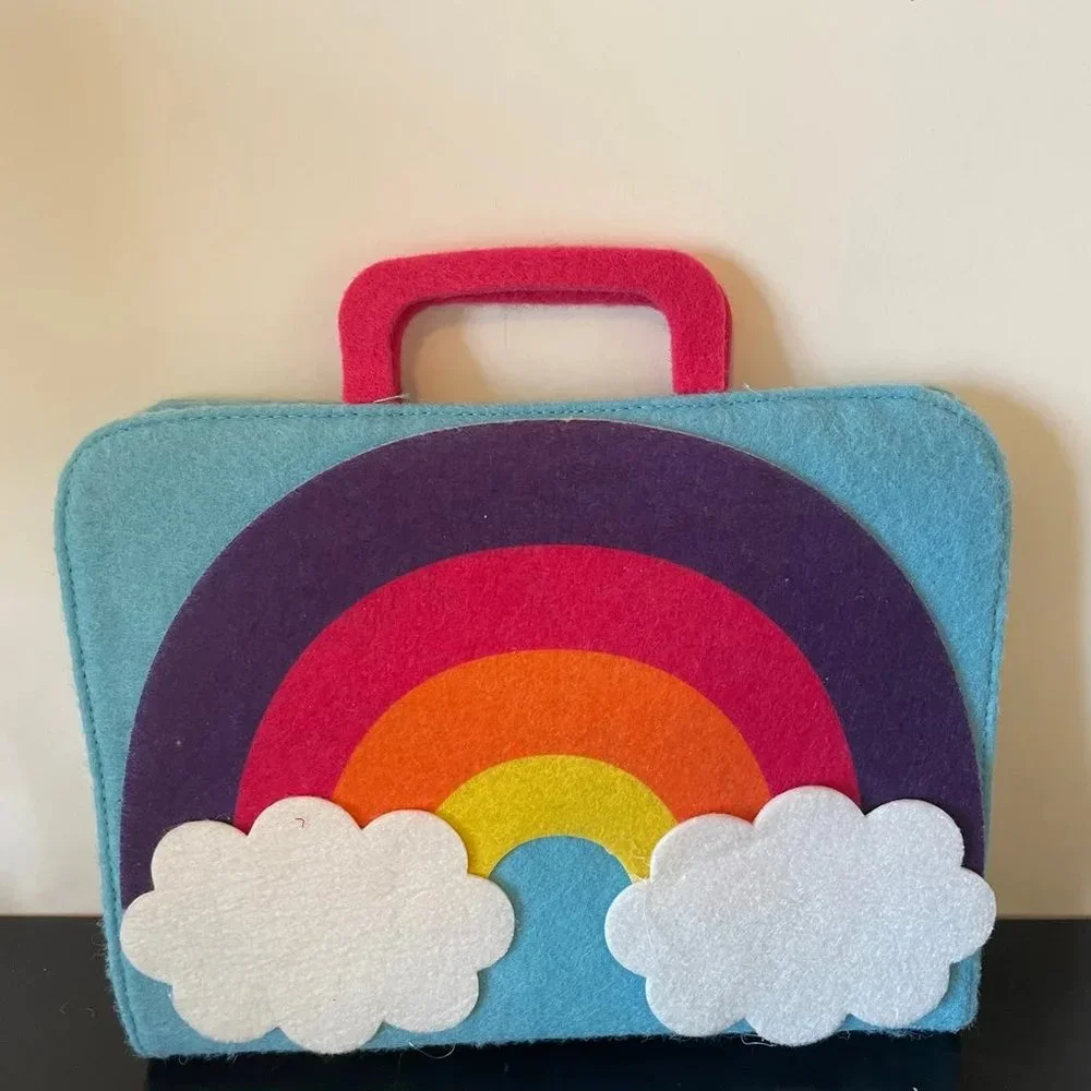 Kids Toys School Supplies Rainbow Notepad Folder